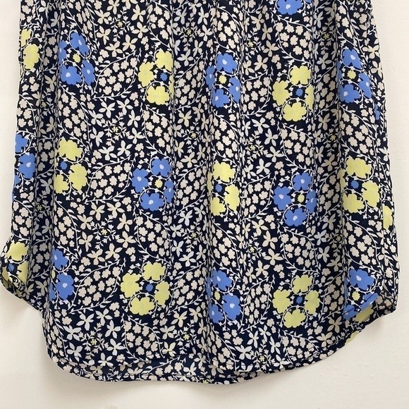 Loft Floral Button Ruffle Sleeve Blouse Women’s Size XS - Picture 2 of 11